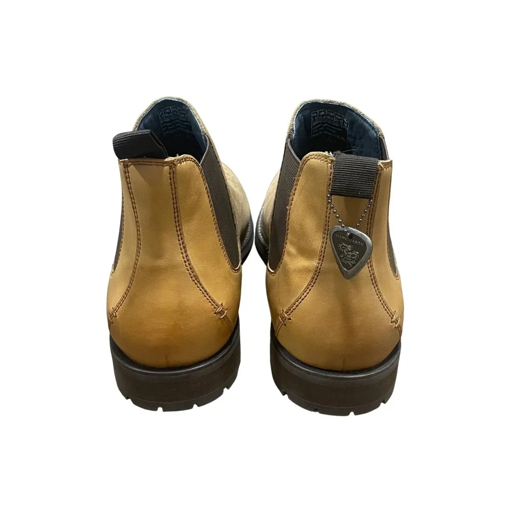 Mark Nason Los Angeles Mens Tan Suede Leather Chelsea Lug‎ Sole Boots 11.5